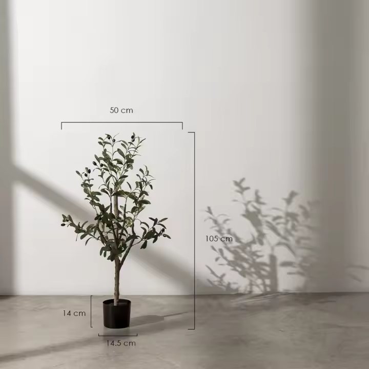 Planta artificial MAIA SHOP árbol Olivo minimal Artificial. Decoración hogar. Decoración oficina, hoteles, eventos, bodas. Disponible en varios tamaños: Altura de 105 cm, 150 cm, 180 cm y 210 cm - 1