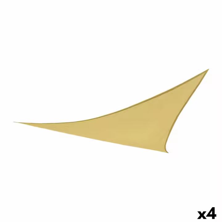 Velas de sombra Aktive Triangular Crema 360 x 0,5 x 360 cm (4 Unidades) - 1