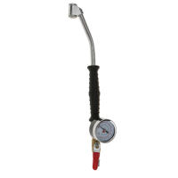 Gauge De Presión De Neumáticos Inflador De Aire 220PSI Compresor Valvulado Para Coche Camión Bicicleta Herramienta De Reparación De Neumáticos Metal Color Plata Y Negro - details 0