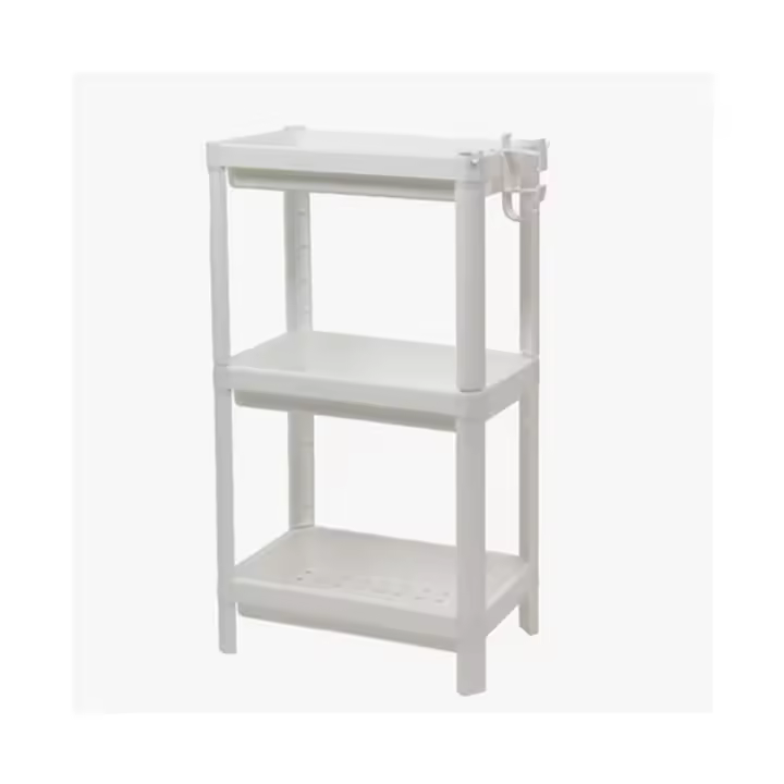 Plaza Tres Aguas - Estantería Plástico Blanda 3 Baldas 70cm GRIS/BLANCO - 1