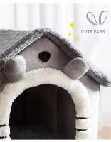 Cama Para Gato Suave Casa De Descanso Para Invierno Con Almohadilla Desmontable Tentado Cubierto Para Gatos Y Perros Recién Nacidos Suministros Para Mascotas - details 1