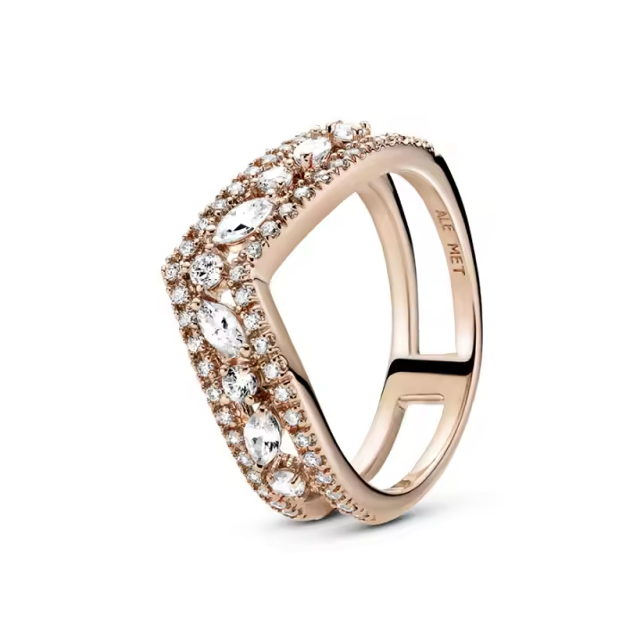 Pandora Pandora Rose Anillo en Pandora Rose Doble Deseo Brillante 189095C01 , para Mujer - 1