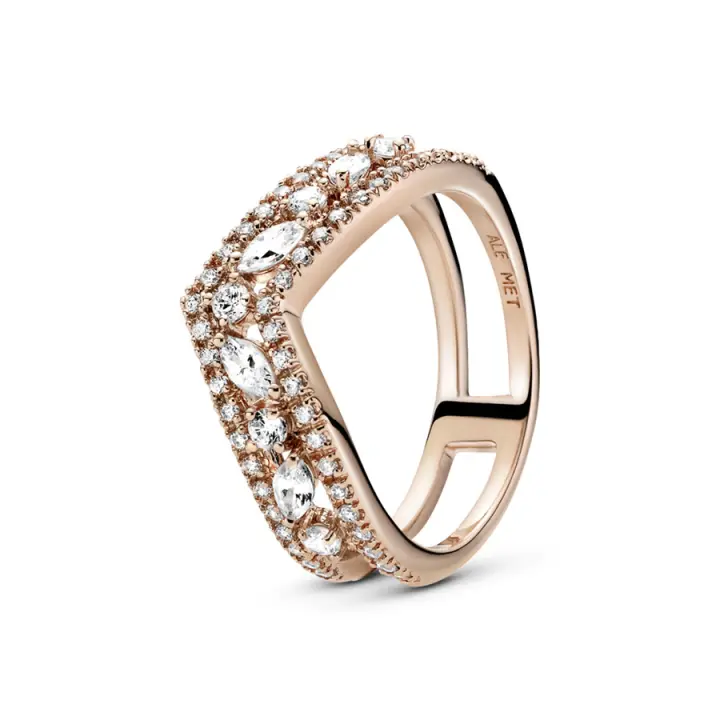Pandora Pandora Rose Anillo en Pandora Rose Doble Deseo Brillante 189095C01 , para Mujer - 1