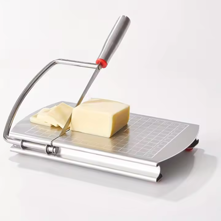Cortador De Queso De Acero Inoxidable 1Pc Con Medidas Herramientas De Hornear Utensilios De Cocina Resistentes Y Duraderos - 1