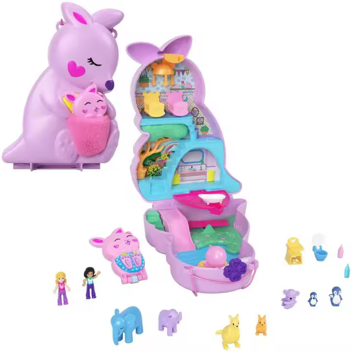 Polly Pocket Con Accesorios Y Figura Con Bolsillo Canguro - 1