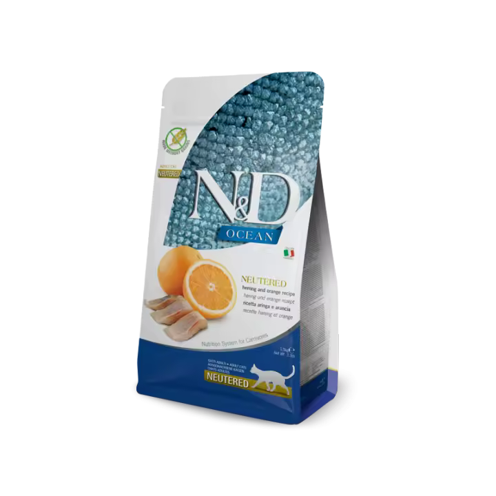 Farmina N&D Ocean Cat Adult Neutered Arenque Y Naranja 5 Kg - 1