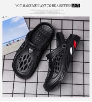 Sandalias De Hombre Para Verano Clogs EVA Zapatillas De Jardín Plataforma Playa Couplet Slides Para Interior Baño Talla Grande - details 15