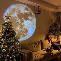 Lámpara De Noche Proyección De Luna Y Tierra Planeta Luz Atmosférica Para El Dormitorio Material ABS Fuente De Luz LED - details 0