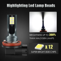 2Pcs H8 H11 H16 JP 9005 HB3 9006 HB4 Bombillas LED Super Brillantes Para Faros Antiniebla Y Luz Diurna Del Coche 12V 6000K Blanco - details 1
