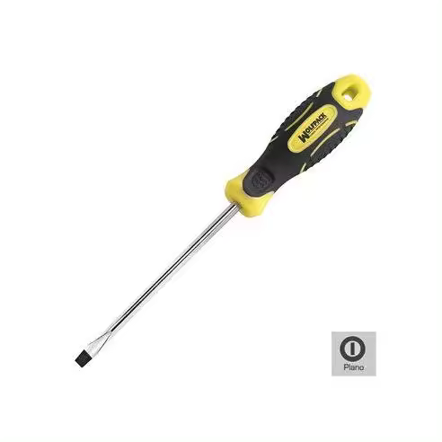 Wolfpack Destornillador Bimaterial Boca Estampada 4x100 Mm - Ideal para Trabajos Industriales - 1