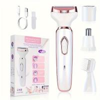 Epilador Eléctrico Para Mujer 4 En 1 Cepillo De Afeitar Inalámbrico Painless Eliminador De Vello Corporal Regalo Para Mujer - details 1