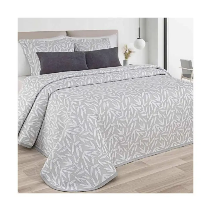Edredón Palmeira Estampado Jaquard, Acolchado y Hipoalergénico. Calidad Premium UE. - 1
