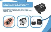 Banner - Cubierta boton derecho de ventana electrica compatible con Mercedes negro