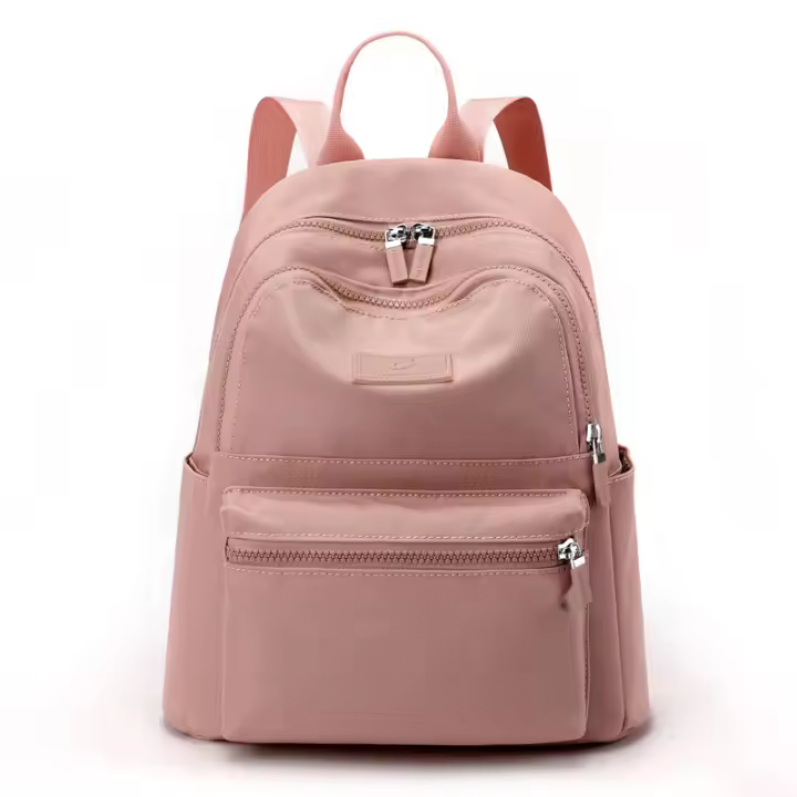 SSITO Mochila Simple informal para Mujer, mochila Escolar de Color sólido, mochila de viaje de Nailon 32*28*14cm - 1