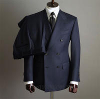 Traje De Novio Formal De Dos Piezas Para Hombre Con Botones Dobles Y Cuello En Punta Pantalones Y Chaqueta Tuxedo Casual Para Fiesta Y Boda - details 1