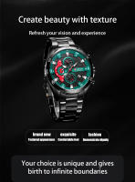 Reloj De Pulsera Curren 8402 Para Hombre Estilo Casual Y De Negocios Cronógrafo De 6 Manos Acero Inoxidable Resistente Al Agua - details 1