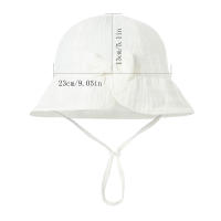 Gorro De Verano Para Bebés Muselina Con Lazo Accesorios Para Niñas Sombrero De Playa Infantil Para Recién Nacidos 0-12M - details 1