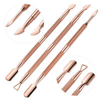 2/6pcs Pusher De Cutículas Doble Final En Acero Inoxidable Herramienta De Limpieza De Uñas Para Pedicura Y Manicura Eliminador De Piel Muerta - details 0