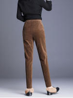 Pantalones Casuales De Cordón Para Mujer Gruesos Y Cálidos Leggings De Otoño E Invierno De Alta Cintura Estilo Harem Talla Alta Elasticidad Ajuste Regular Largo Hasta La Rodilla - details 15