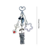 Llavero De Gato Lindo Con Estrella Y Patas De Cinco Puntos Lanyard Antipérdida Para Móvil Y Auriculares Colgante Para Mujer - details 6