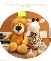 Muñeco De Peluche De 25cm Kawaii Con Animales Del Bosque León Tigre Elefante Mono Zorro Juguetes Para Dormir De Peluche Realistas Para Niños - details 70