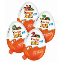 Kinder Joy Mario Bros - Bandeja con 24 huevos con crema de leche y cacao y 2 bolitas de chocolate - Contiene un juguete en el interior - details 1