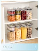 Juego De 4 Botellas Selladas De Gran Capacidad Para Almacenamiento De Cereales Transparente Plástico Resistente Al Humo En La Cocina - details 9