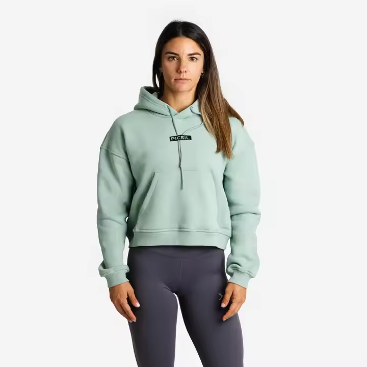Sudadera Mujer Crop con Capucha - 1