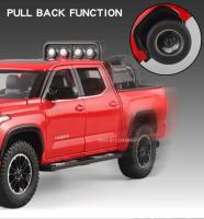 Coche De Modelismo Tundra Escala 1:24 Metal Con Puertas Abatibles Luz Y Sonido Vehículo Off-Road Para Niños Regalos Decoración - details 6