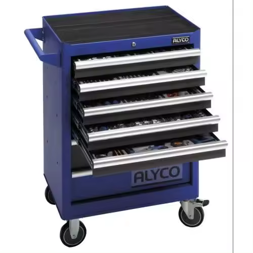 Carro taller ALYCO metal 7 cajones con 253 herramIientas 192712 - 1