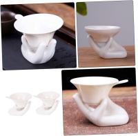 juegos de colador de té de cerámica, filtro infusor de té, accesorio de té, tetera blanca, colador de té con leche, taza de té japonesa, colador de tetera, colador de té, colador de té casero, cerámica - details 3