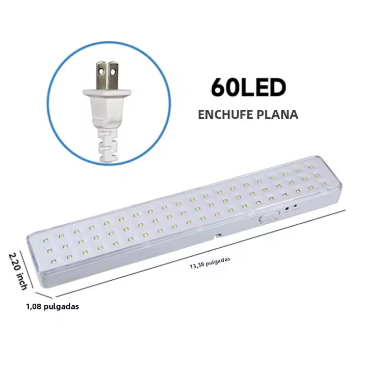 Lámpara De Emergencia Portátil Con 60 LEDs Luz De Fuego Recargable Para Fallo De Energía Iluminación Wall-Mounted ABS LED De 0.07W - 1