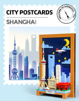 Bloques De Construcción Pequeños WG4921 Murales De La Ciudad De Shanghai Juguete Decorativo Para Niños Regalo Para Niños - details 0