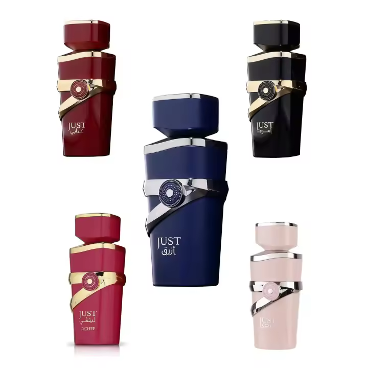 Collection Perfumes de Fragrance World Just For You Azraq Anabi Aswad Wardi Lychee Eau de Parfum para Hombre y Mujer 100 ML - 1