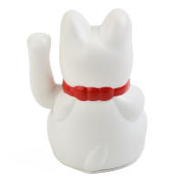 Gato De La Suerte Con Brazo Moviéndose Electrónico 5 Pulgadas Decoración Para Tienda Nueva Regalo Armadura De Plástico Estilo Moderno - details 10
