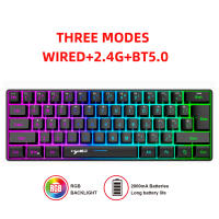 L500 Wired/Wireless Gaming Keyboard 61 Keys With Dynamic RGB Backlight For PC Laptop Gamer - details 13