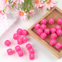 Sunrony 10-100Pcs Cuentas De Letras De Silicona 12MM Cuadradas Para Fabricación De Joyas Pulsera De Nombre DIY Accesorios Hechos a Mano - details 2