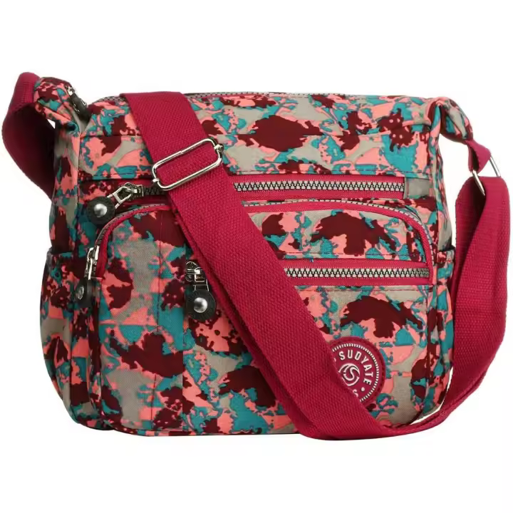 Bolso bandolera de Nailon para Mujer, impermeable, Con múltiples bolsos, ligero, para Viaje - 1