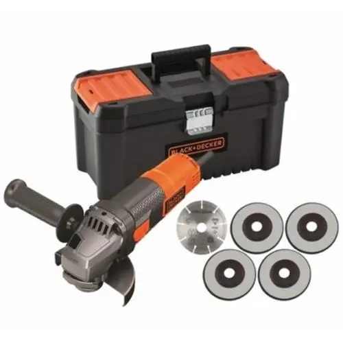 Mini amoladora KIT BLACK & DECKER 900w 125mm con empuñadura - 1