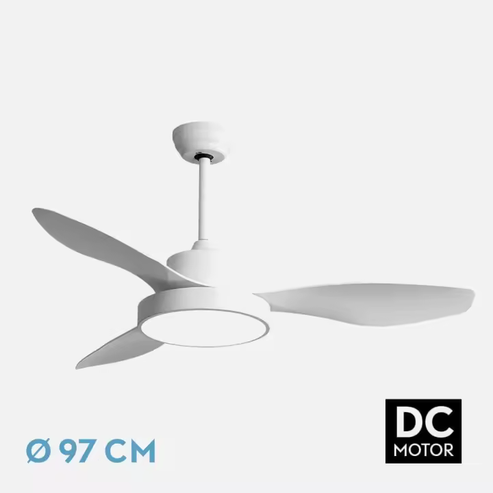 Ventilador Dc Hayate 24w 2650lm Blanco 3asp 6vel 97d 3000-4000-6000k Remoto,memoria Y Temporizador - 1