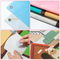 Juego Interactivo De Aprendizaje Para Niños 98Pcs Build My House Felt Story Board Set Montessori Juguetes Para Librería Sofá Silla Preescolar Con Tema De Animales Y Naturaleza - details 2