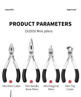 Set De 8 Herramientas De Joyería De Acero De Carbono Mini Pinzas De Joyería Nariz Plana/Nariz Fina 5 Pulgadas Kit De Herramientas Manuales - details 9