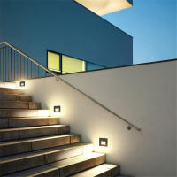 Luz De Escalera LED Impermeable 5W Instalación Revestida En Pared Interior Y Exterior Luz De Pasillo Moderna De Aluminio Borosilicato De Vidrio 85-265V - details 3