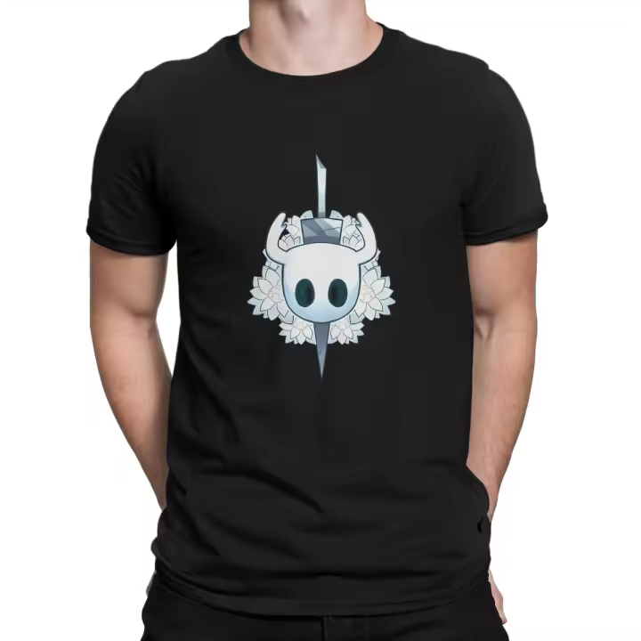 Camiseta De Algodón Puro Para Hombre Con Emblema Hollow Knight Camiseta De Manga Corta Estampada O-Neck Regalo De Cumpleaños - 1