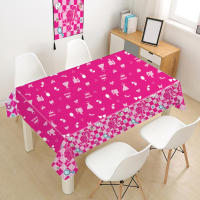 Mantel De Fiesta Tema Rosa Para Niñas Decoración De Cumpleaños Y Boda De Princesa Cubierta De Mesa Para Bebés De 1 Año Supplies - details 3