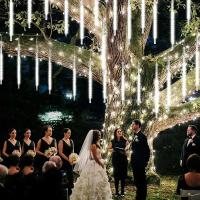 Luces De Lluvia De Meteoros Solares Impermeables Para Jardín 8 Tubos Decoración De Navidad Fiesta De Año Nuevo Boda Halloween - details 14