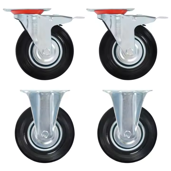 vidaXL Ruedas de transporte 4 unidades 125 mm - 1
