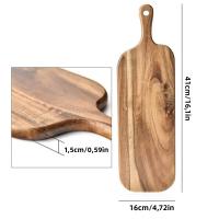 Tablas De Cortar De Madera Para Cocina Tabla De Queso Con Mango Doble Cara Platos De Servicio Para Comercialización De Queso Y Charcutería - details 5