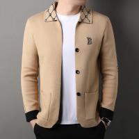 Chaqueta De Punto Para Hombre Con Capucha Estampada De B Diseño Casual De Otoño E Invierno De Marca Alta Manga Larga Cuello En V - details 11