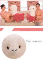 Muñeco De Peluche De Alpaca Lindo En 6 Colores Animal Kawaii Para Decoración De Hogar Y Juguete Para Niños Regalo De Cumpleaños Suave Y Cálido - details 5